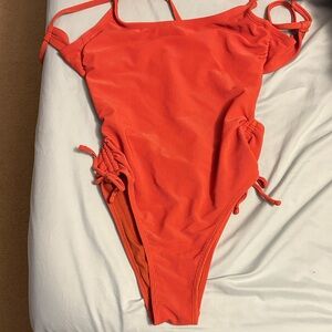 Xhilaration Vibrant Orange Women’s One Piece Swimsuit